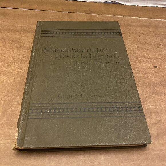 Milton’s Paradise Lost Books 1 and 2 Copyright 1895 Ginn & Company - Picture 1 of 8